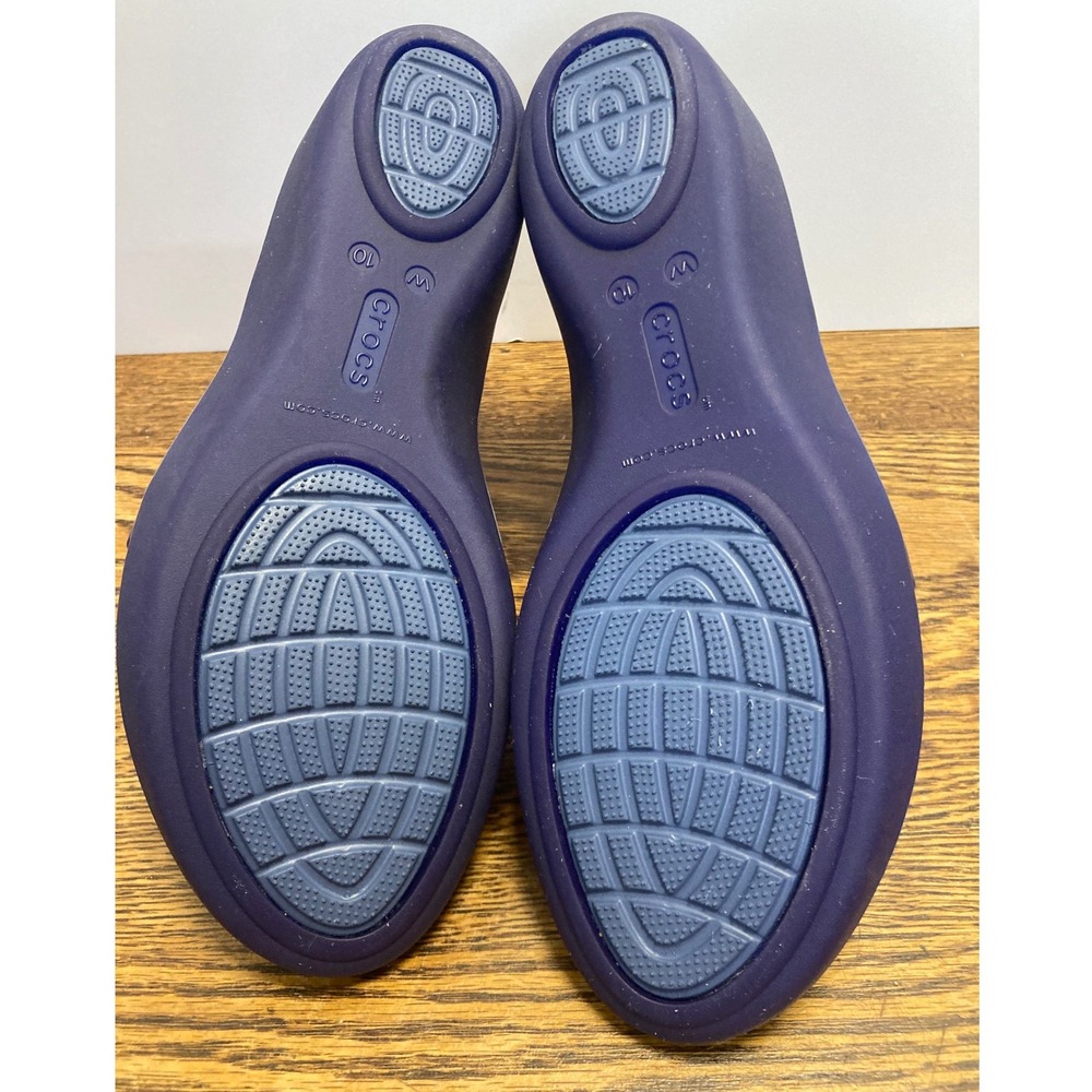 Crocs Isabella Strappy Wedge Sandals Navy Blue Teal Womens 10 Comfort Slip On - Picture 5 of 7